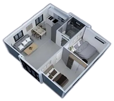 VB 37 · 2 dormitorios, estar, cocina y baño